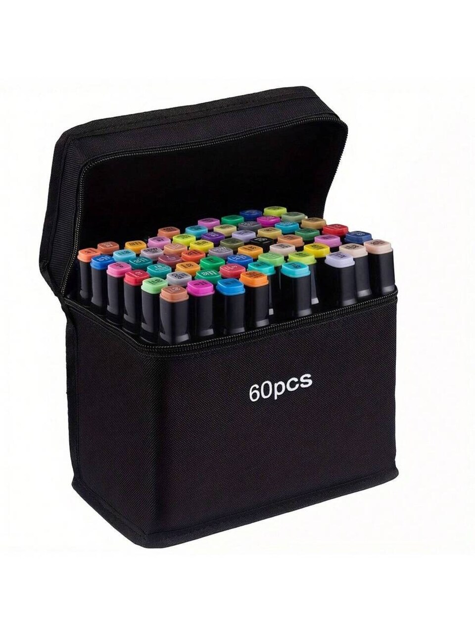 60 Colors Alcohol Markers Set, Dual-Tip Permanent Art Markers with Case